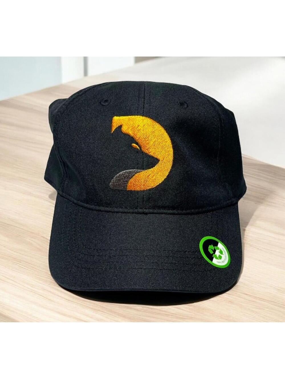 Anton Bauer Embroidered Black Cap‎ With Solar Fox Design & Adjustable Strap